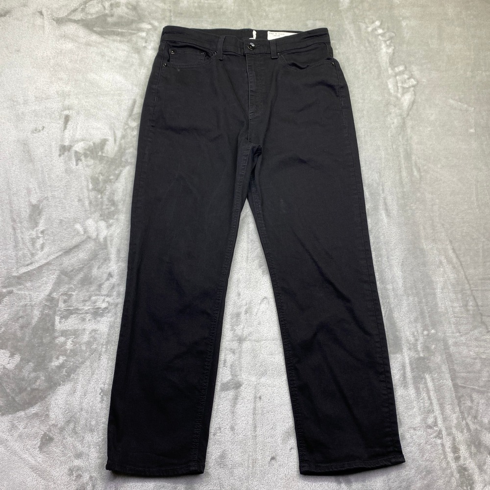 Rag Bone Nina High Rise Ankle Cigarette Black Jeans Womens Sz 30 Fits 29" Grunge